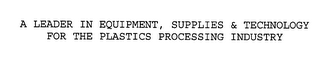 A LEADER IN EQUIPMENT, SUPPLIES & TECHNOLOGY FOR THE PLASTICS PROCESSING INDUSTRY
