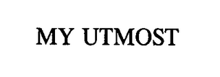 MY UTMOST