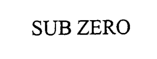 SUB ZERO