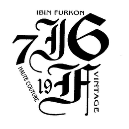 IF 1976 IBIN FURKON HAUTE COUTURE VINTAGE