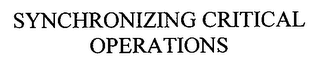 SYNCHRONIZING CRITICAL OPERATIONS