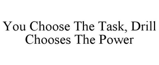 YOU CHOOSE THE TASK, DRILL CHOOSES THE POWER