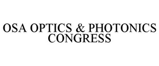 OSA OPTICS & PHOTONICS CONGRESS