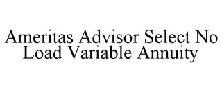 AMERITAS ADVISOR SELECT NO LOAD VARIABLE ANNUITY