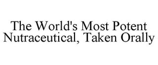 THE WORLD'S MOST POTENT NUTRACEUTICAL, TAKEN ORALLY