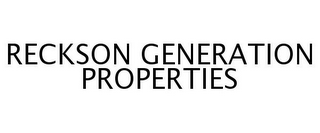 RECKSON GENERATION PROPERTIES