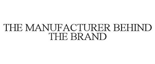 THE MANUFACTURER BEHIND THE BRAND