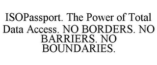 ISOPASSPORT. THE POWER OF TOTAL DATA ACCESS. NO BORDERS. NO BARRIERS. NO BOUNDARIES.