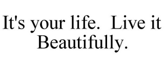IT'S YOUR LIFE. LIVE IT BEAUTIFULLY.