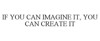 IF YOU CAN IMAGINE IT, YOU CAN CREATE IT