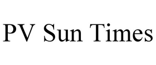 PV SUN TIMES