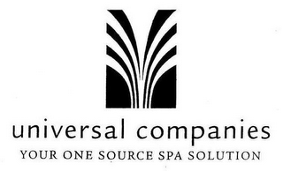UNIVERSAL COMPANIES YOUR ONE SOURCE SPA SOLUTION