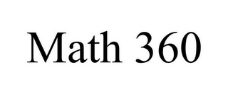 MATH 360