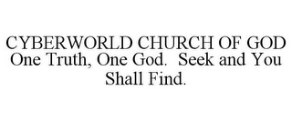 CYBERWORLD CHURCH OF GOD ONE TRUTH, ONE GOD. SEEK AND YOU SHALL FIND.