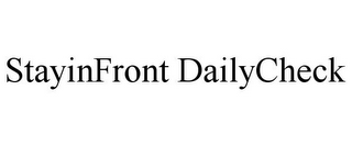STAYINFRONT DAILYCHECK