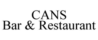 CANS BAR & RESTAURANT