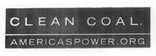 CLEAN COAL. AMERICASPOWER.ORG