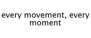 EVERY MOVEMENT, EVERY MOMENT