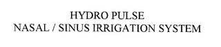 HYDRO PULSE NASAL / SINUS IRRIGATION SYSTEM