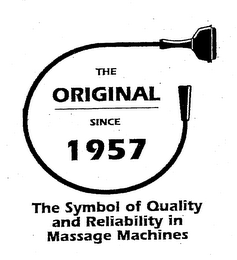 THE ORIGINAL SINCE 1957 THE SYMBOL OF QUALITY AND RELIABILITY IN MASSAGE MACHINES