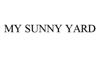 MY SUNNY YARD