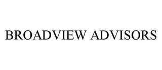 BROADVIEW ADVISORS