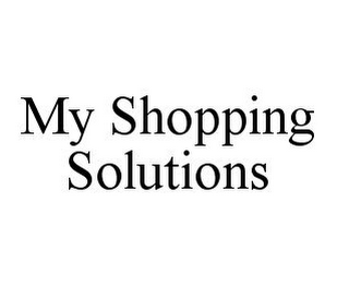 MY SHOPPING SOLUTIONS