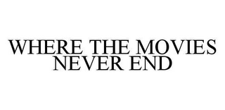 WHERE THE MOVIES NEVER END