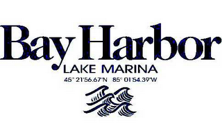 BAY HARBOR LAKE MARINA LAKE MARINA 45" 21' 56.67" N 85" 01' 54.39" W