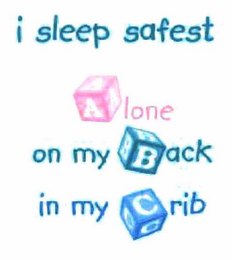 I SLEEP SAFEST ALONE ON MY BACK IN MY CRIB