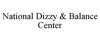 NATIONAL DIZZY & BALANCE CENTER
