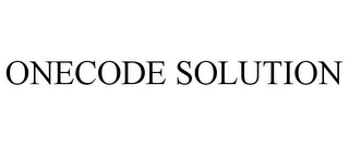 ONECODE SOLUTION