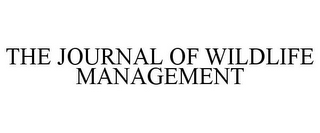 THE JOURNAL OF WILDLIFE MANAGEMENT