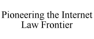 PIONEERING THE INTERNET LAW FRONTIER