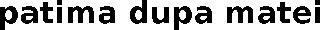 PATIMA DUPA MATEI