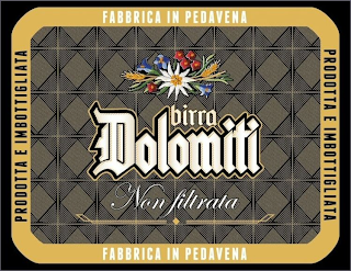 PRODOTTA E IMBOTTIGLIATA FABBRICA IN PEDAVENA BIRRA DOLOMITI NON FILTRATA