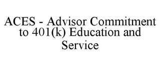 ACES - ADVISOR COMMITMENT TO 401(K) EDUCATION AND SERVICE