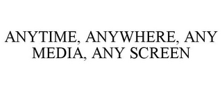 ANYTIME, ANYWHERE, ANY MEDIA, ANY SCREEN