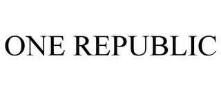 ONE REPUBLIC