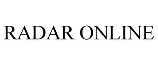 RADAR ONLINE