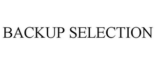 BACKUP SELECTION