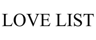 LOVE LIST