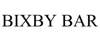 BIXBY BAR