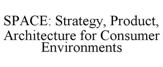 SPACE: STRATEGY, PRODUCT, ARCHITECTURE FOR CONSUMER ENVIRONMENTS
