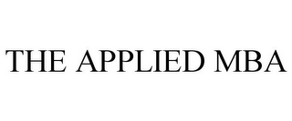 THE APPLIED MBA