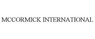 MCCORMICK INTERNATIONAL