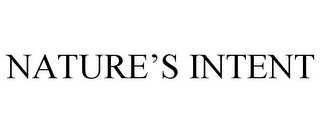 NATURE'S INTENT