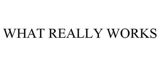 WHAT REALLY WORKS
