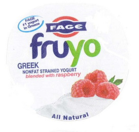 FAGE #1 YOGURT IN GREECE FAGE FRUYO GREEK NONFAT STRAINED YOGURT BLENDED WITH RASPBERRY ALL NATURAL