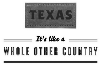 TEXAS IT'S LIKE A WHOLE OTHER COUNTRY